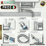 "PROS" KITCHEN SINK DRAIN PIPE FITTING SET