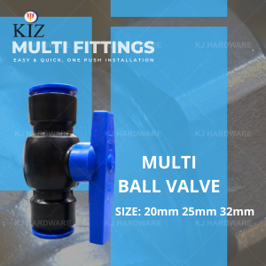 ''KIZ''  MULTI BALL VALVE PVC  20mm(3/4") 25mm(1/2'') 32mm(1-1/4")胶球闸
