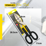 "STANLEY"  ALL PURPOSE TINMAN'S SNIP 12'' 14-558 (MAX STEEL)包胶双耳白铁剪