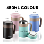 ''BOS'S'' VACUUM FLASK S/STEEL INSULATED TRAVEL MUG 450ML 白钢保温杯(BVC045S)