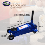 ''SUPERSONIC'' HYDRAULIC FLOOR JACK  3 TON卧式千斤顶