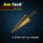 "AM-TECH" DRILL BIT TUNGSTEN CARBIDE STEP 4MM-12/20/32MM (F0790)梯型钻针 (3PC/SET)