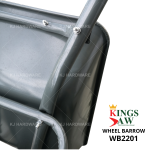 "KINGSJAW"  WHEEL BARROW SET WB2201灰色大斗手推车(打风/硬轮)  (KJ622)