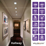 "VALOMAX"  DOWN LIGHT LED SQUARE 3184 18W C/W方形聚光灯