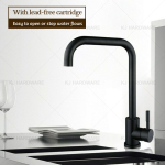 "JORNAT"  SINK TAP PILLAR SUS304 (7 SHAPE) 1029 BLACK直上7型水龙头