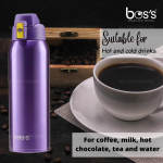 ''BOS'S'' VACUUM FLASK S/STEEL BOTTLE SPORT 1000ML 白钢保温瓶(BXT-100Y)