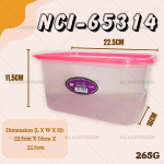 "NCI"  CONTAINER RECT. PVC 65314胶长方形透明盒 220mm x 155mm x 110mm