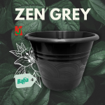 "BABA"  FLOWER POT PVC  (280mm)  TN-3470-A (GREY)胶花盆