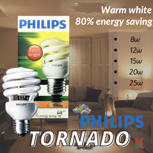 "PHILIPS"  ENERGY SAVING BULB TORNADO E27 12W WARM WHITE