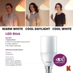 "PHILIPS"  BULB LED STICK E14 5.5W 4000K 1PF/12