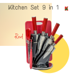 ''JAYAMATA''  JM-69  MONALISA STYLE KITCHEN SET 9pcs/set厨房菜刀连架(全套)