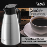 "BOS'S" JUG THERMAL CARAFE S/STEEL 白钢茶壶