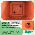 "BABA"  FLOWER POT PVC  BI-SP-350 (BRONZE)胶花盆