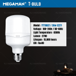 "MEGAMAN"  BULB SCREW LED 6500K D/L 电灯泡