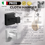 "PROS" CLOTH HANGER HOOK STAINLESS STEEL (2PC PER BOX)