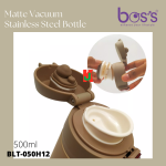 ''BOS'S'' VACUUM FLASK S/STEEL BOTTLE MATTE 500ML 白钢保温瓶(BLT050H12)