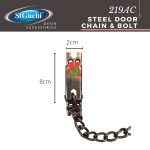 "ST-GUCHI"  DOOR GUARD SPRING BOLT W/CHAIN  219AC防盗链门闩