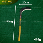 "SAM LEE/ELEE"  M2222  FRUIT SICKLE WITH IRON HANDLE 15'' D0902 (YELLOW)铁柄砍水果弯刀