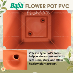 "BABA"  FLOWER POT PVC  BI-SPH-300 (BRONZE)胶花盆