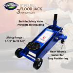 ''SUPERSONIC'' HYDRAULIC FLOOR JACK  3 TON卧式千斤顶