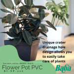 "BABA"  FLOWER POT PVC  BI-SP-350 (BRONZE)胶花盆