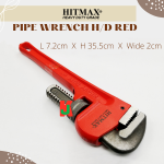 “HITMAX” PIPE WRENCH HD 8” 10” 12” 14” RED 管子钳