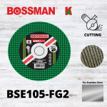 "BOSSMAN"  DISC CUTTING SUPER-EASYCUT (GREEN)  BSE105-FG2  4" x 1.2mm x 16mm (105mm)割石片