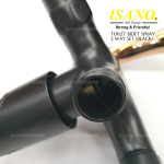 "ISANO" TOILET BIDET SPRAY 2-WAY SET 1600TB (BLACK)厕所全套喷水洒(黑)