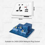 ''CHN''  ADAPTOR 13Amp MULTI C/W 2 WAY USB 5-2100ma UNIVERSAL万能插头