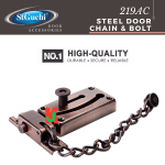 "ST-GUCHI"  DOOR GUARD SPRING BOLT W/CHAIN  219AC防盗链门闩