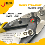 "JETECH"  TINMAN'S GRIP AVIATION SNIPS (LEFT/STRAIGHT) 10" AVS -10 / AVSL-10    航空白铁剪 (直/左)