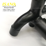 "ISANO" TOILET BIDET SPRAY 2-WAY SET 1600TB (BLACK)厕所全套喷水洒(黑)