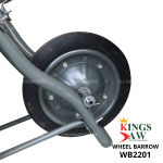 "KINGSJAW"  WHEEL BARROW SET WB2201灰色大斗手推车(打风/硬轮)  (KJ622)