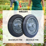 "KINGSJAW"  WHEEL BARROW SET WB2201灰色大斗手推车(打风/硬轮)  (KJ622)