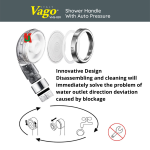 "VAGO"  SHOWER HANDLE W/AUTO PRESSURE  VHS-001手型水花洒