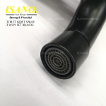 "ISANO" TOILET BIDET SPRAY 2-WAY SET 1600TB (BLACK)厕所全套喷水洒(黑)