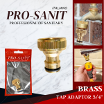 ''PRO-SANIT'' QUICK COUPLING HOSE BRASS TAP ADAPTOR 3/4''铜水喉接头 [PROS-03]