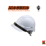 "PROGUARD"  SAFETY HELMET WHITE (SIRIM) 工业安全帽 (白)