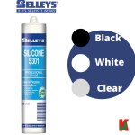 "SELLEYS"  S301B  SILICONE  300g  ACETOXY CURE  BLACK酸性玻璃干