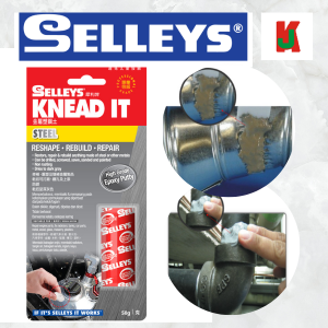 "SELLEYS"  KNEAD IT EPOXY PUTTY STEEL  50G