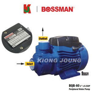 "BOSSMAN"  WATER PUMP ELEC.  370W  (0.5HP)  BQB-60  电抽水机