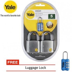 "YALE"  PADLOCK CHROME  Y120-50KA2 2PCS/Set