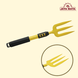 "JAYAMATA"  JM-168  GARDEN FORK IRON COLOUR 3-T 15'' (YELLOW)色铁柄花叉