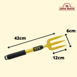 "JAYAMATA"  JM-168  GARDEN FORK IRON COLOUR 3-T 15'' (YELLOW)色铁柄花叉