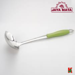 ''JAYAMATA''  JM-192  SOUP LADLE S/STEEL PVC HANDLE 胶柄白钢汤壳