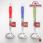 ''JAYAMATA''  JM-192  SOUP LADLE S/STEEL PVC HANDLE 胶柄白钢汤壳