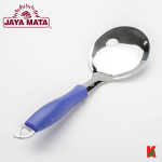 ''JAYAMATA''  JM-194  RICE SPOON S/STEEL PVC HANDLE 胶柄白钢饭匙