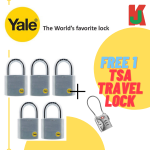 "YALE"  PADLOCK CHROME  Y120-50KA5 5Pcs/Set电白吊锁 - 5头