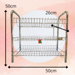 "TOP POINT"  MULTI RACK S/STEEL RECT.  R3310SS 3-TIER长方型白钢架(3层)