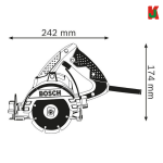 "BOSCH"  MARBLE CONCRETE CUTTER  GDM 13-34  石材切割机